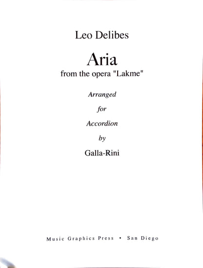 Aria from the Opera 'Lakme'