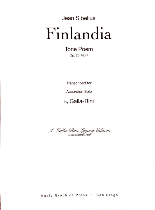 Finlandia Tone Poem Op. 26 No. 7 accordion solo