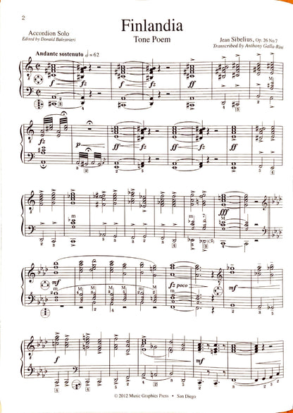 Finlandia Tone Poem Op. 26 No. 7