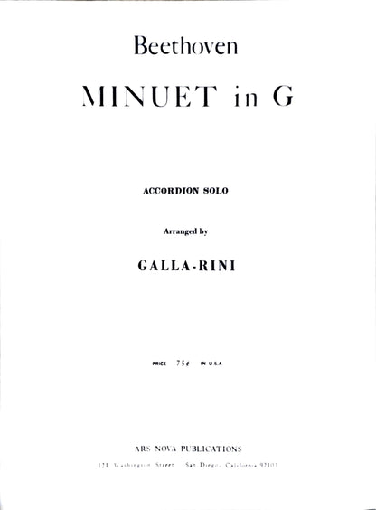 Minuet in G
