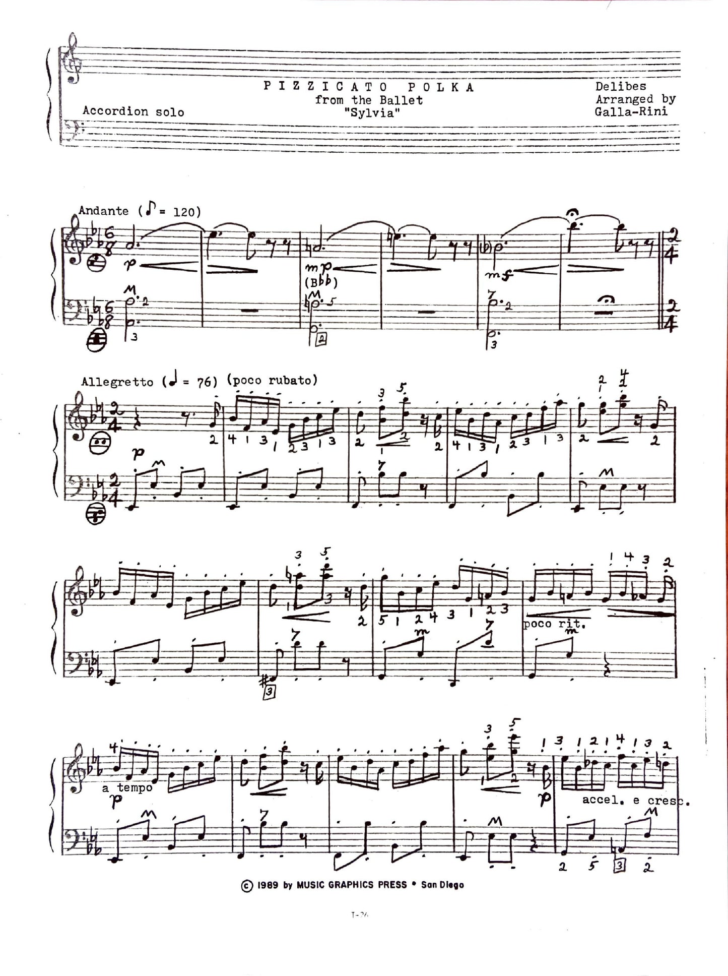 Pizzicato Polka from the Ballet 'Sylvia'