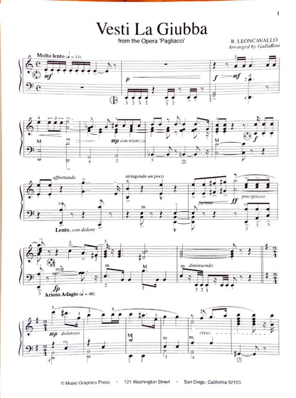 Vesti La Giubba from the Opera 'Pagliacci'