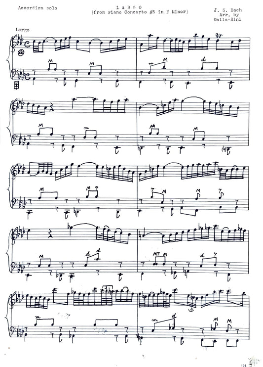 Largo (from Piano Concerto #5 in F Minor)