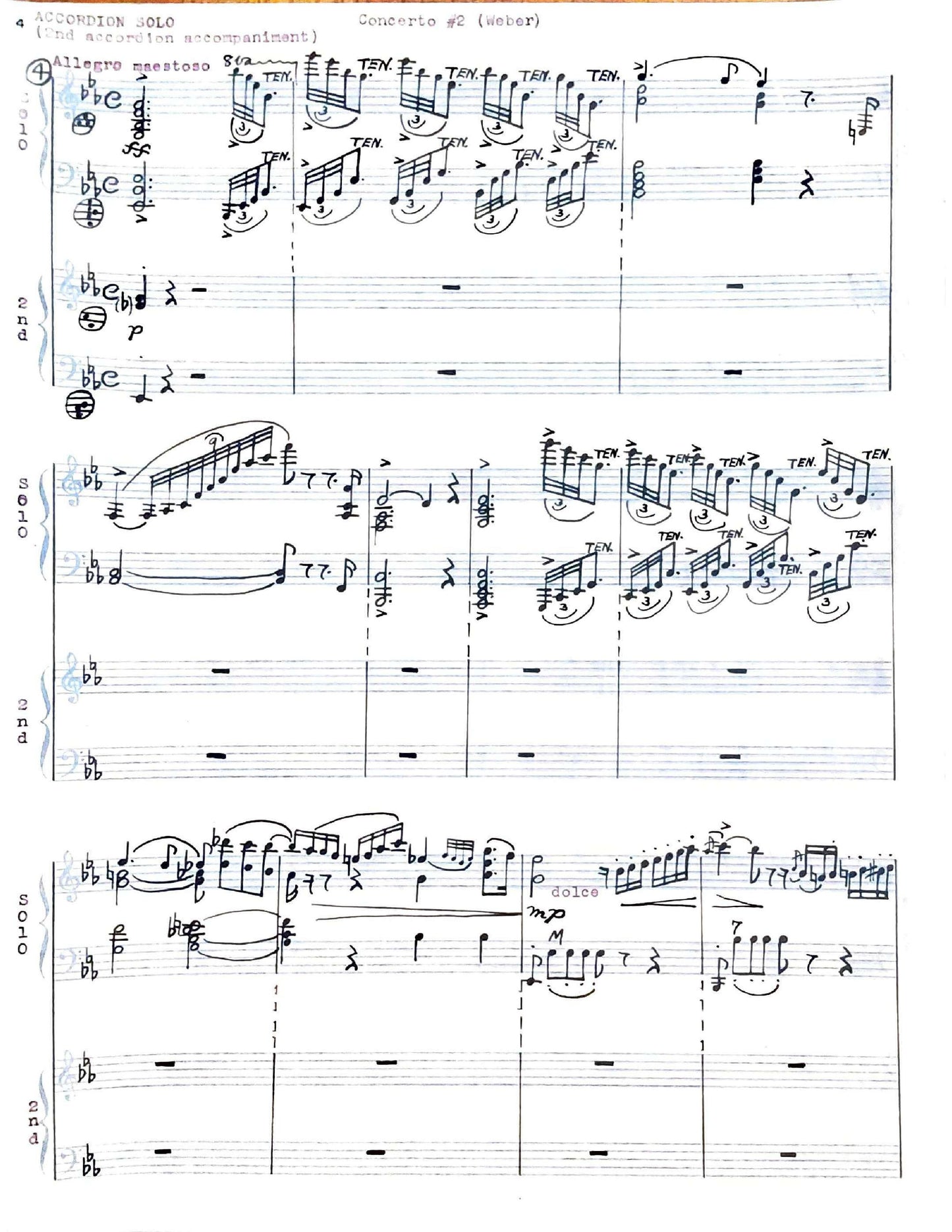 Concerto No. 2 in E Flat Major Op. 32 First Movement (Solo)