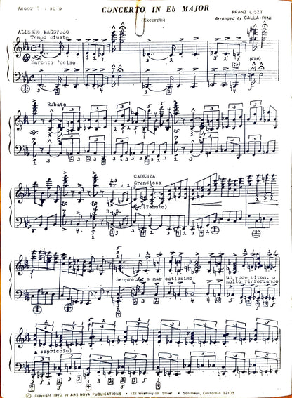 Concerto in E Flat Major (Excepts)
