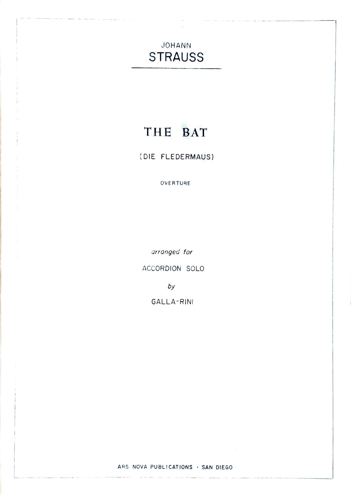 Bat, The (Die Fledermaus)