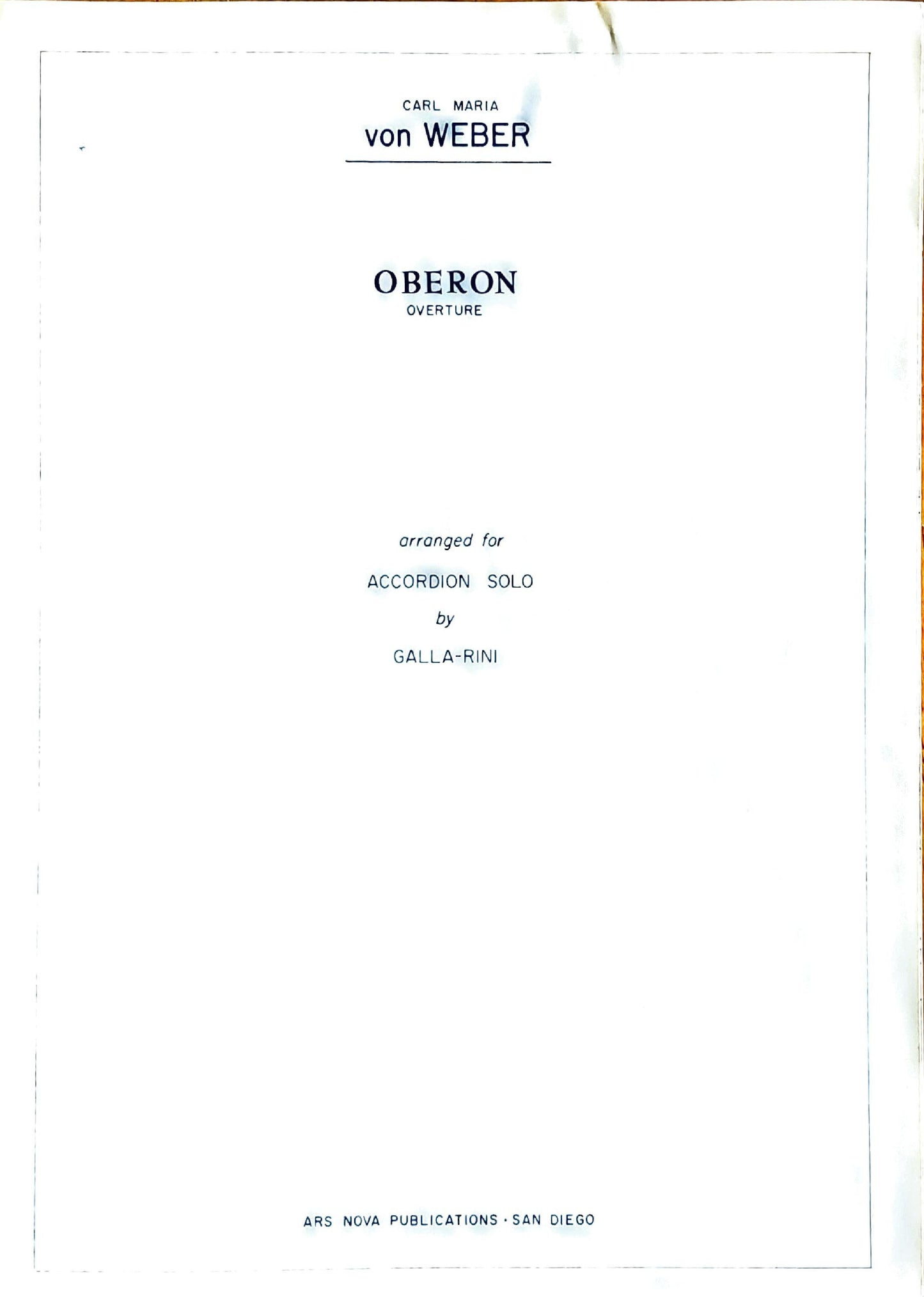 Oberon Overture