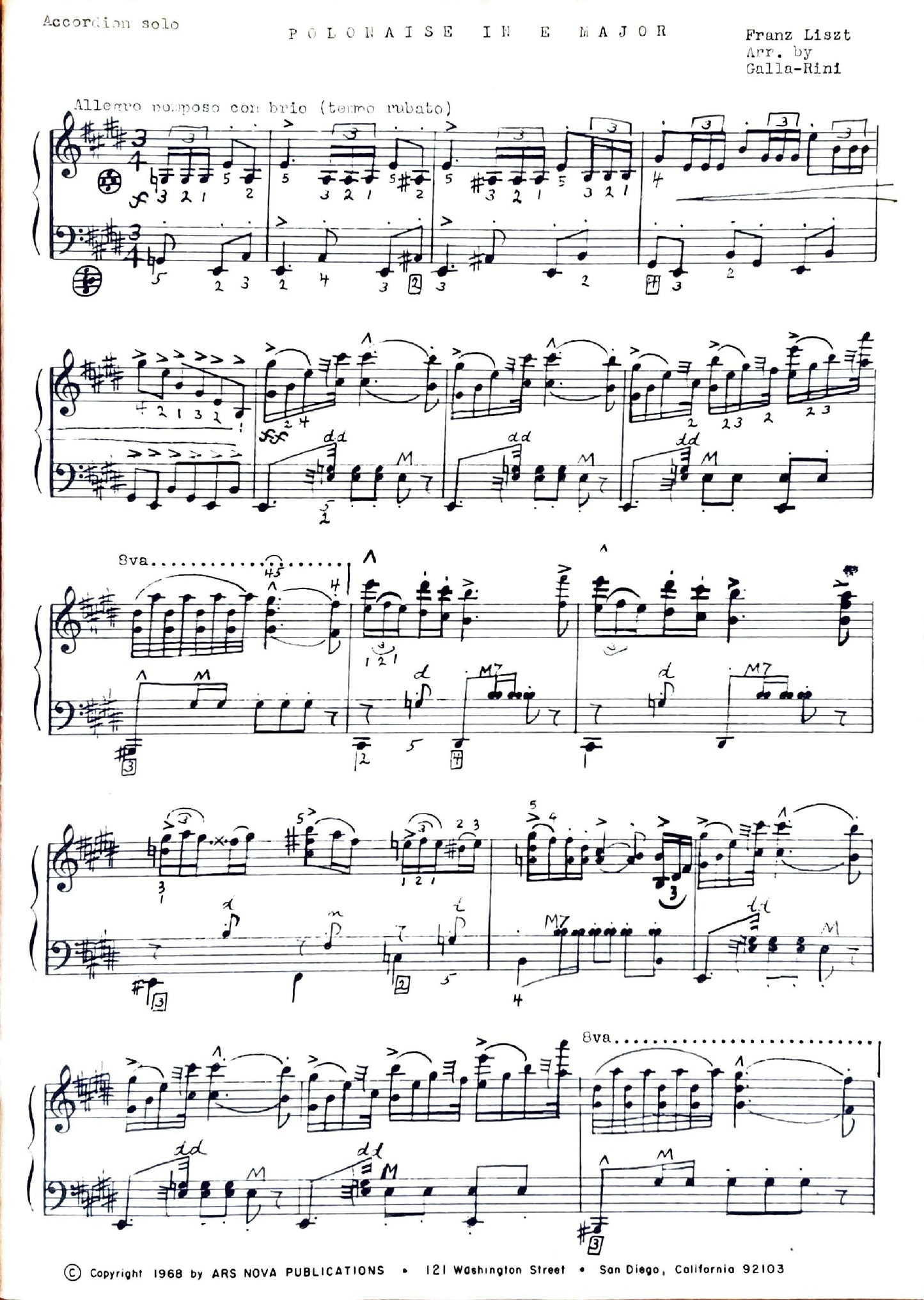 Polonaise in E Major (Solo)