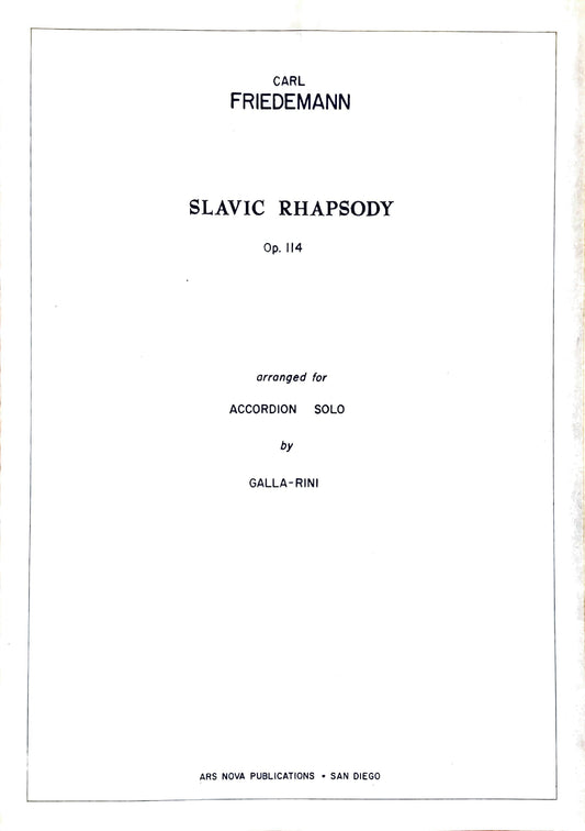 Slavic Rhapsody Op. 114