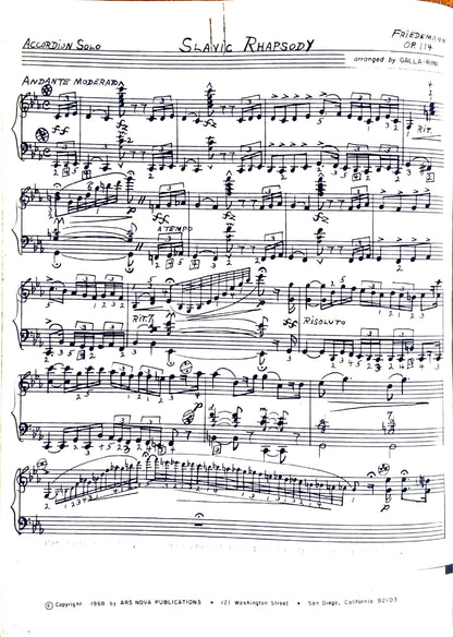 Slavic Rhapsody Op. 114