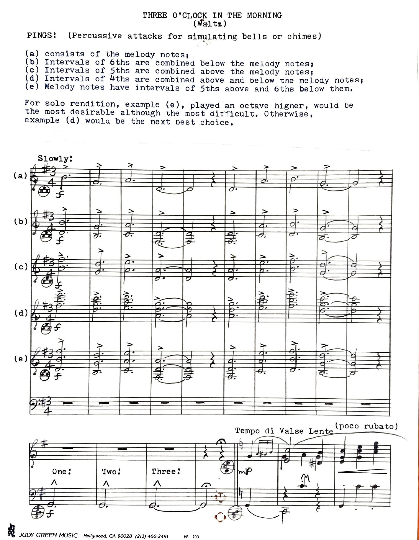 Three O'Clock in the Morning