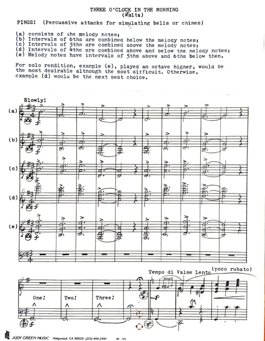 Three O'Clock in the Morning