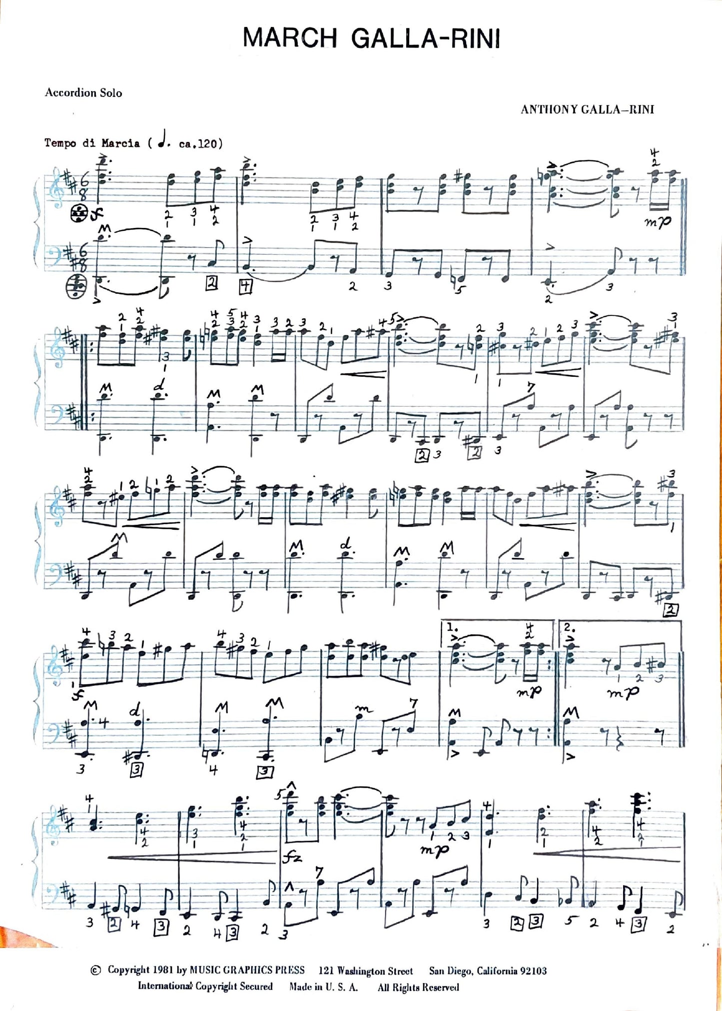 March Galla-Rini (Solo)