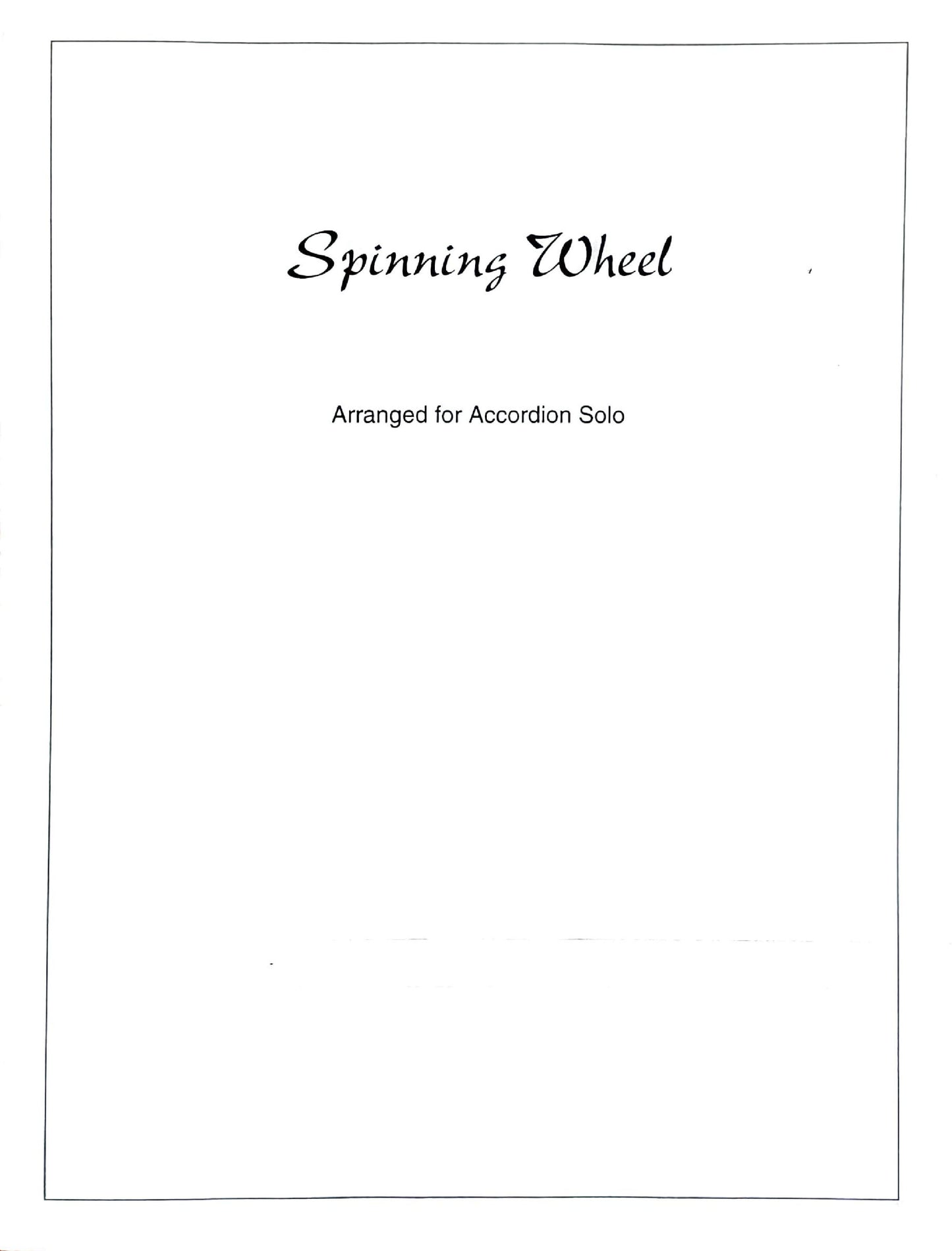 Spinning Wheel (Solo)