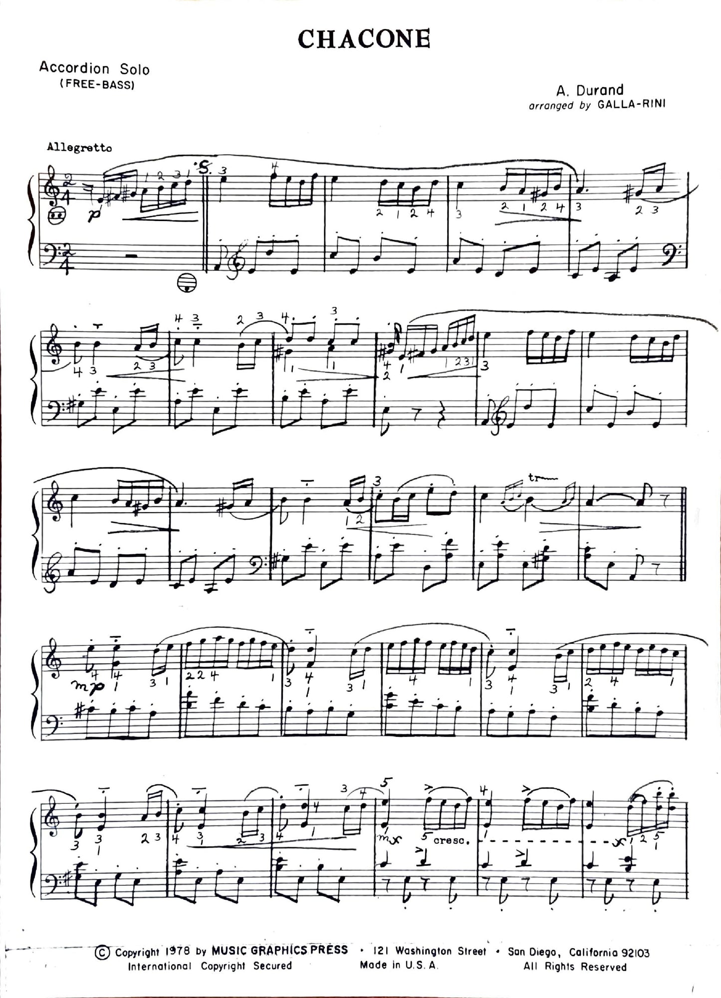 Chaconne, Op. 62 (Solo)