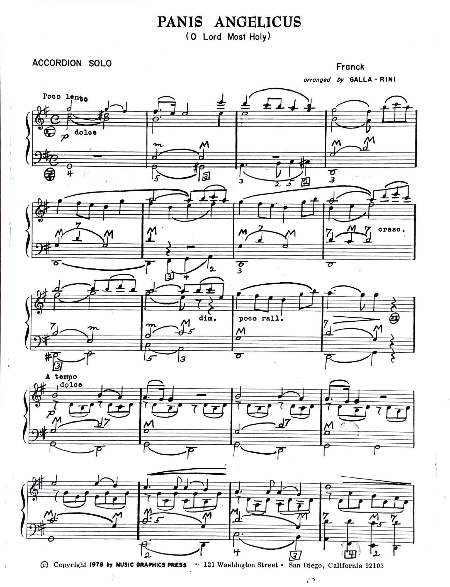 Panis Angelicus (O Lord Most Holy) (Solo)