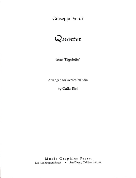 Quartette from 'Rigoletto' (Solo)