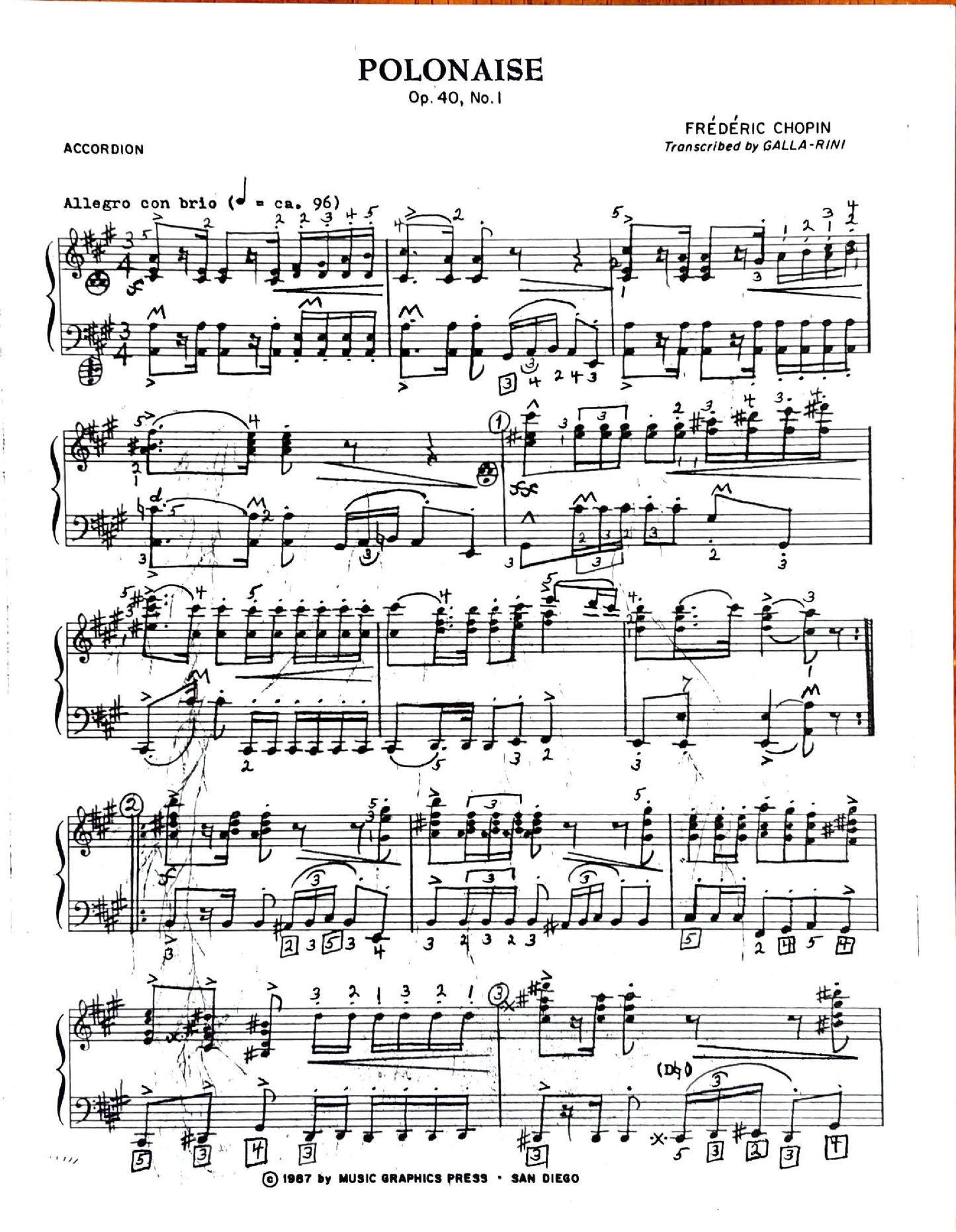 Polonaise Op. 40, No.1 (Solo)