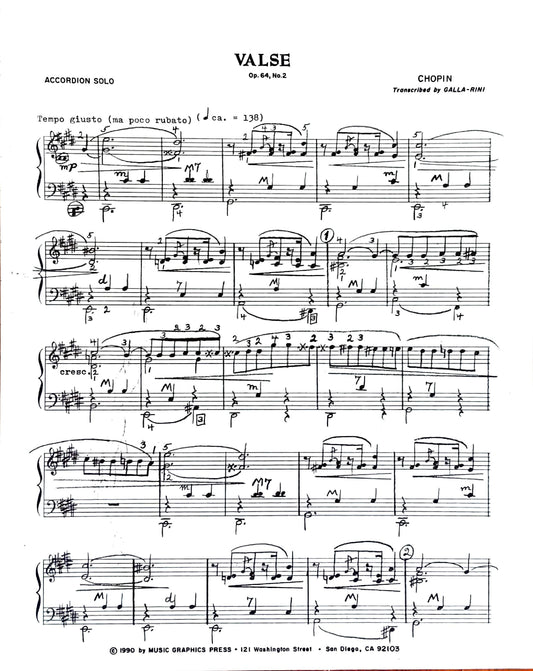 Valse, Op. 64, No. 2 (Solo)