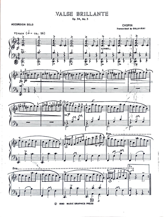 Valse Brillante, Op, 34, No.3 (Solo)
