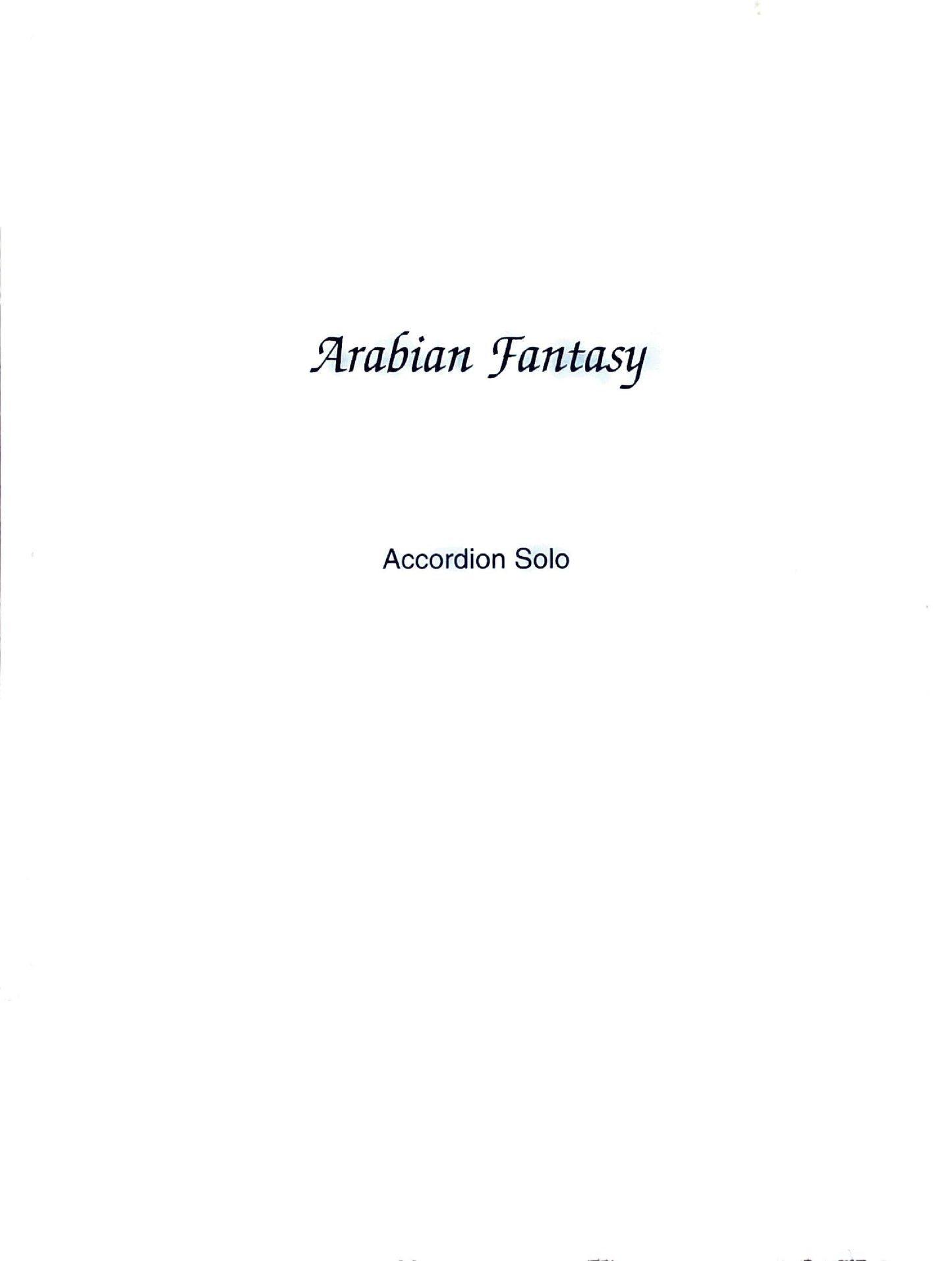 Arabian Fantasy (Solo)