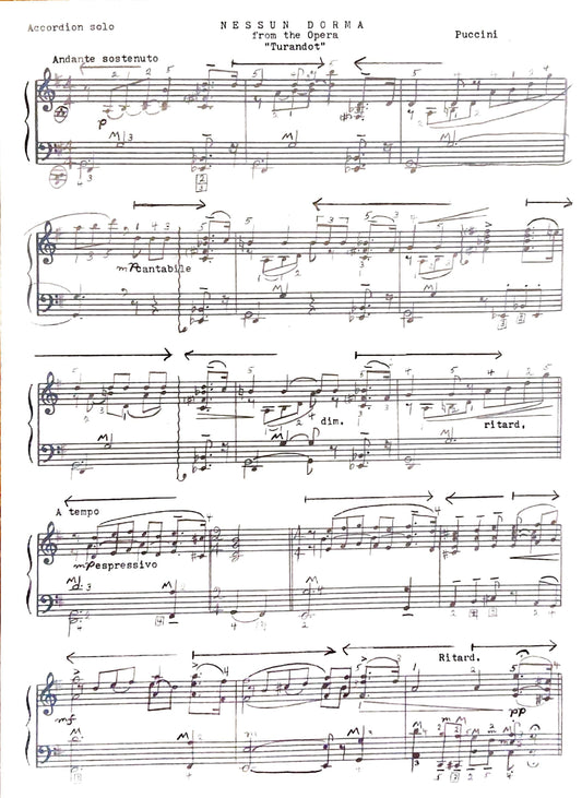 Nessun Dorma from the Opera Turnandot' (Solo)