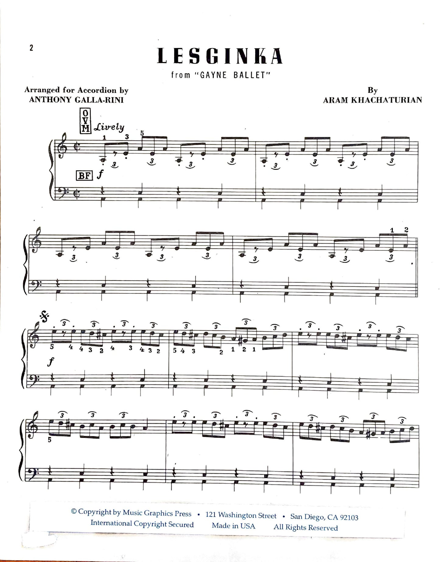 Lesginka from 'Gayne Ballet' (Solo)