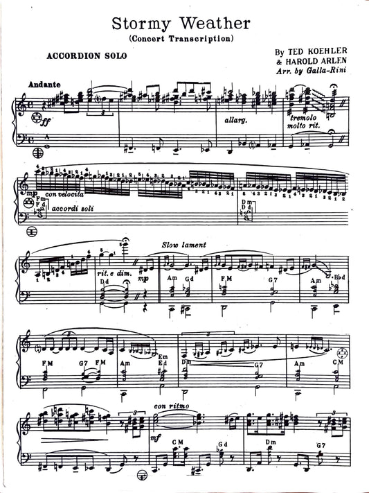 Stormy Weather (Concert Transcription Solo)