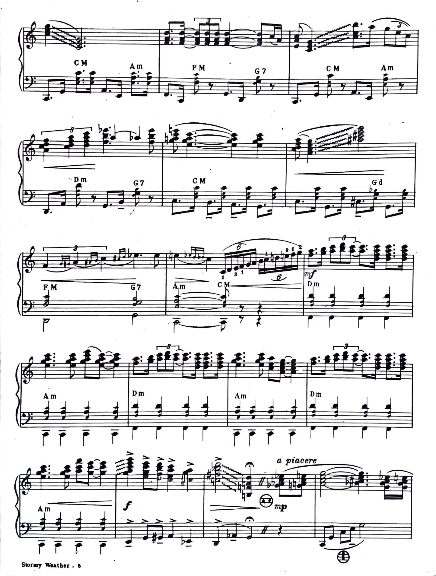 Stormy Weather (Concert Transcription Solo)