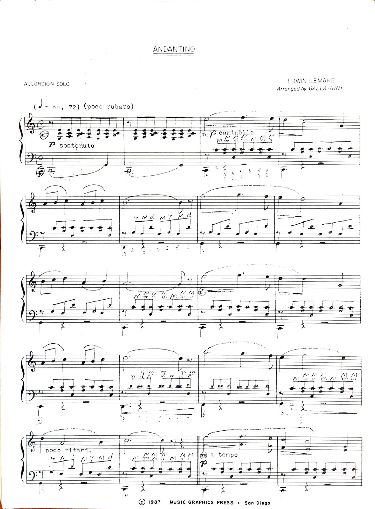 Andantino (Solo)