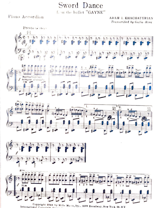 Sword Dance from the Ballet 'Gayne' (Solo)