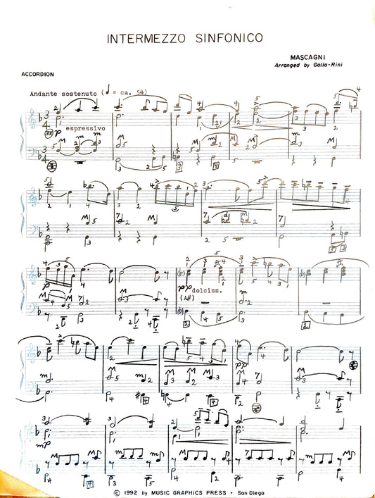 Interrmezzo Sinfonico (Solo)