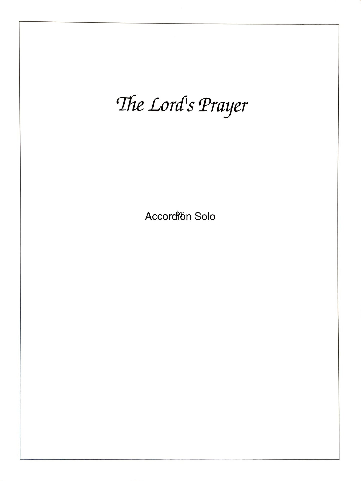 The Lord's Prayer (Solo)