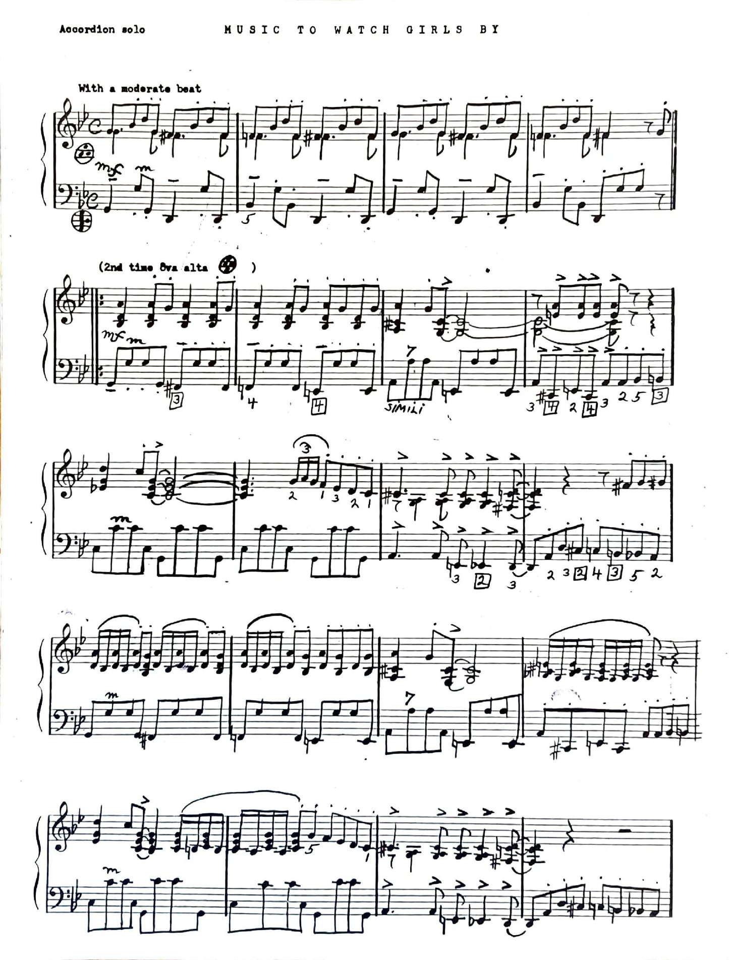 Music to Watch Girls By (Solo)