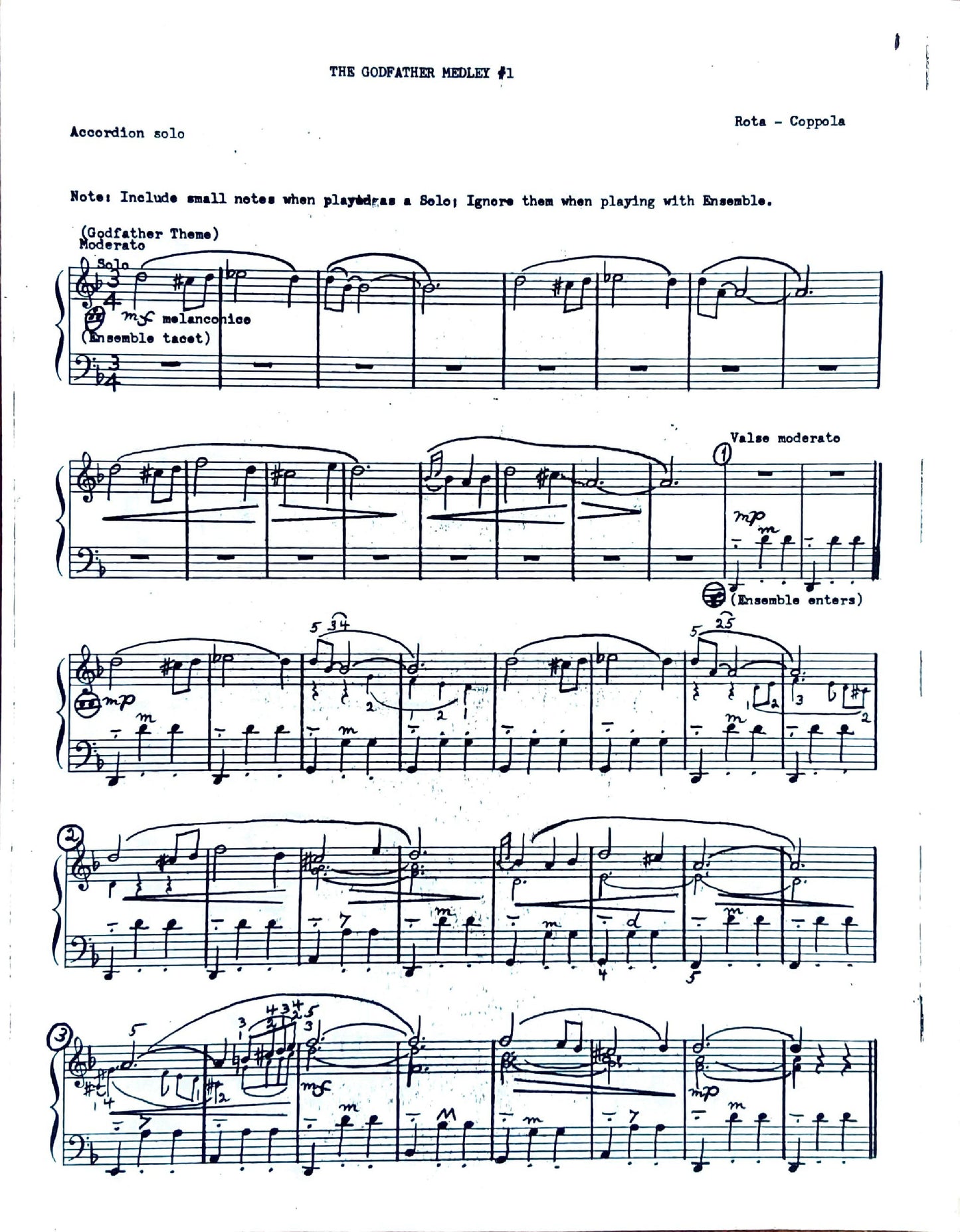 Godfather Medley (Solo)
