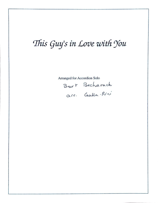 This Guy's in Love with You (Solo)