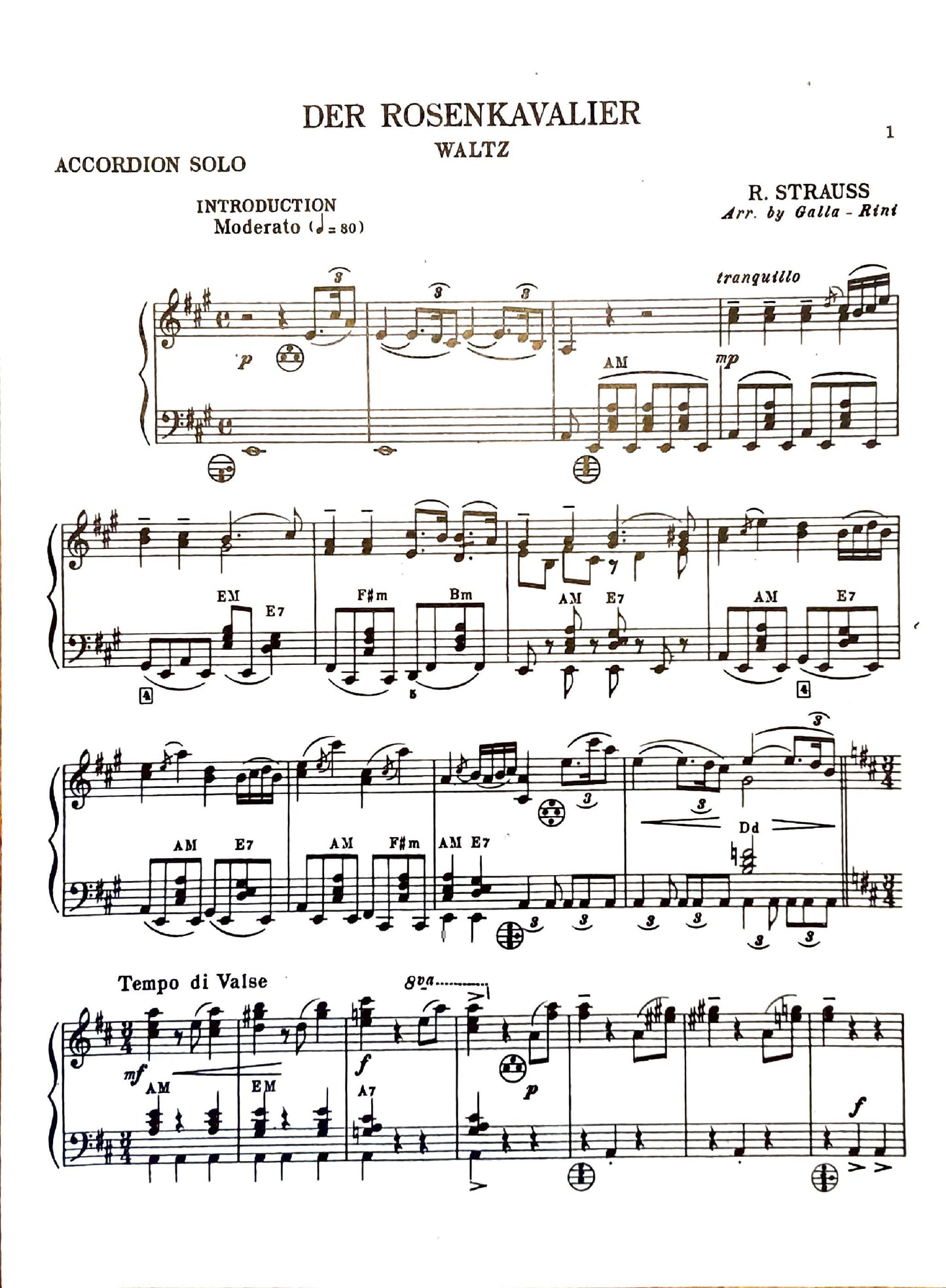 Der Rosenkavalier Waltz (Solo)