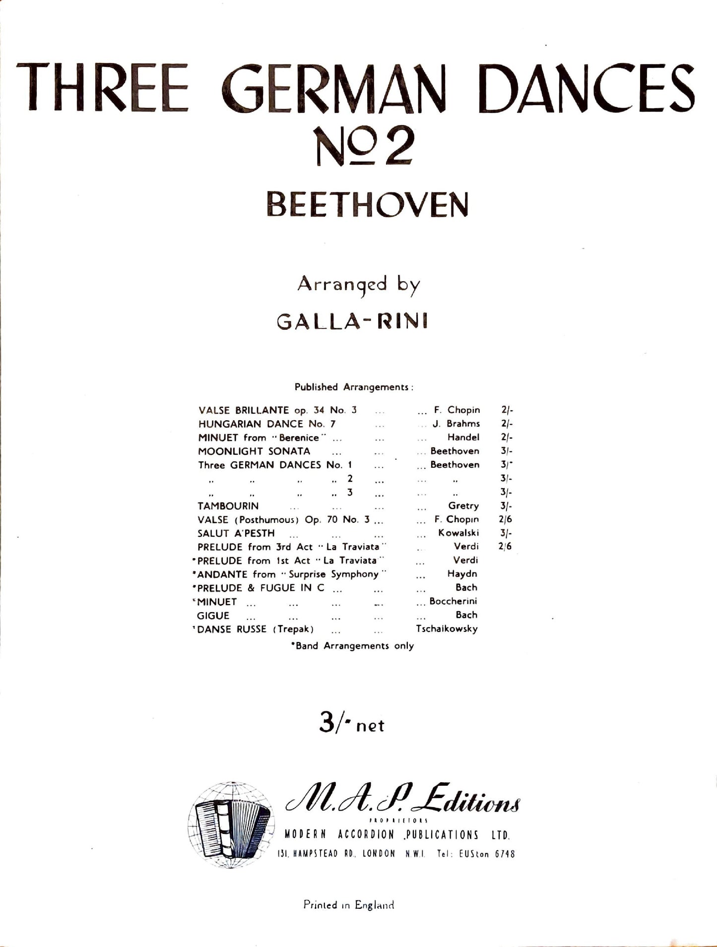 Three German Dances No. 2 (Solo)