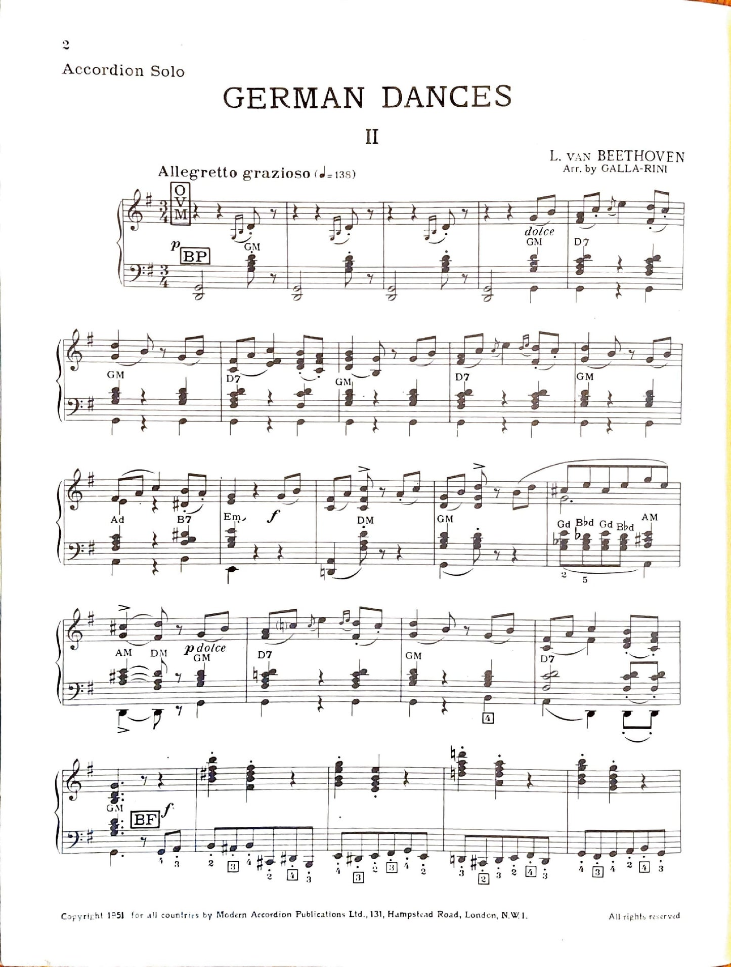 Three German Dances No. 2 (Solo)