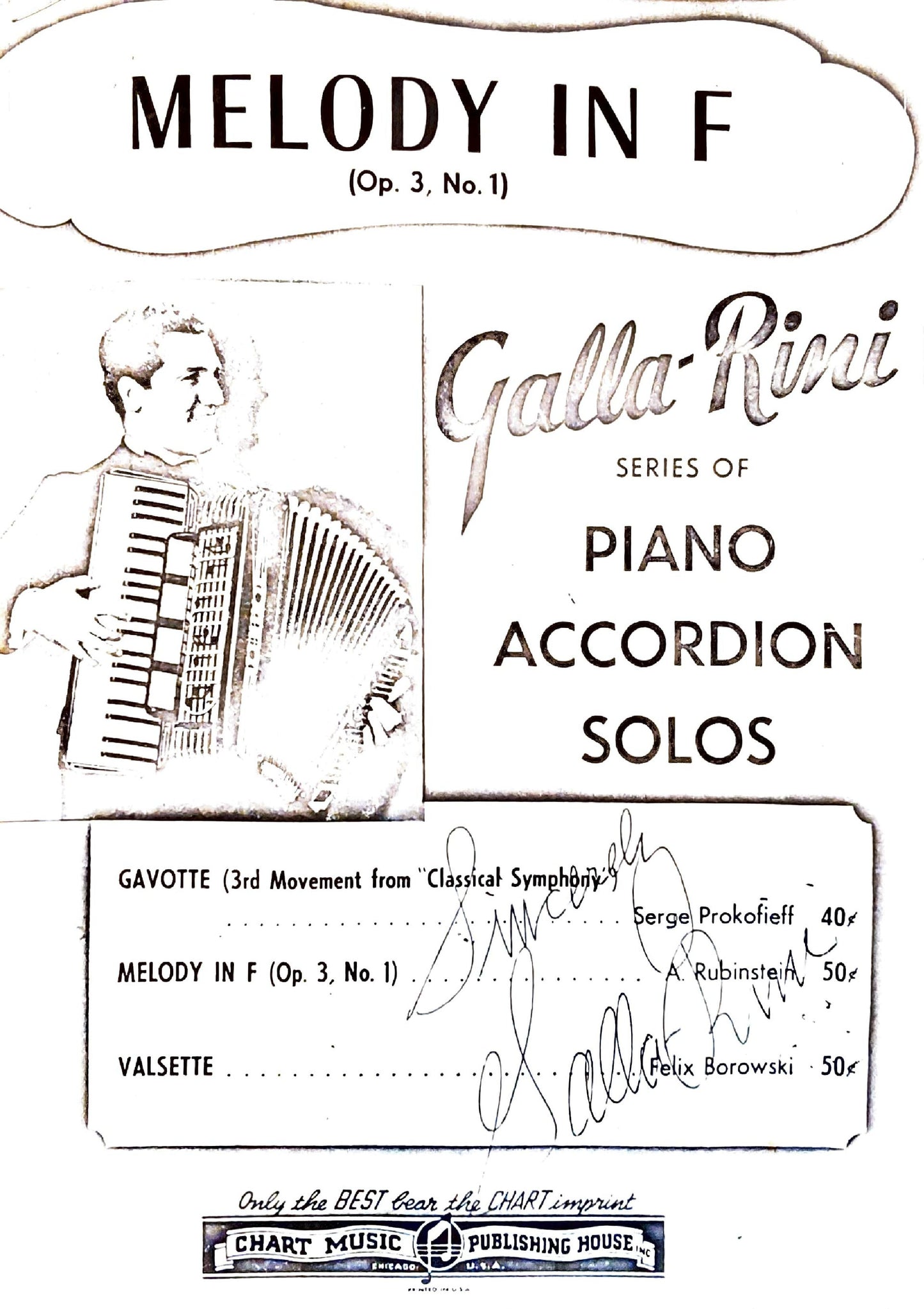 Melody in F, Op. 3, No. 1 (Solo)