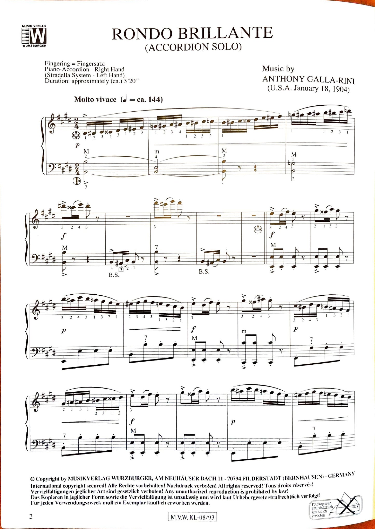 Rondo Brillante (Solo)