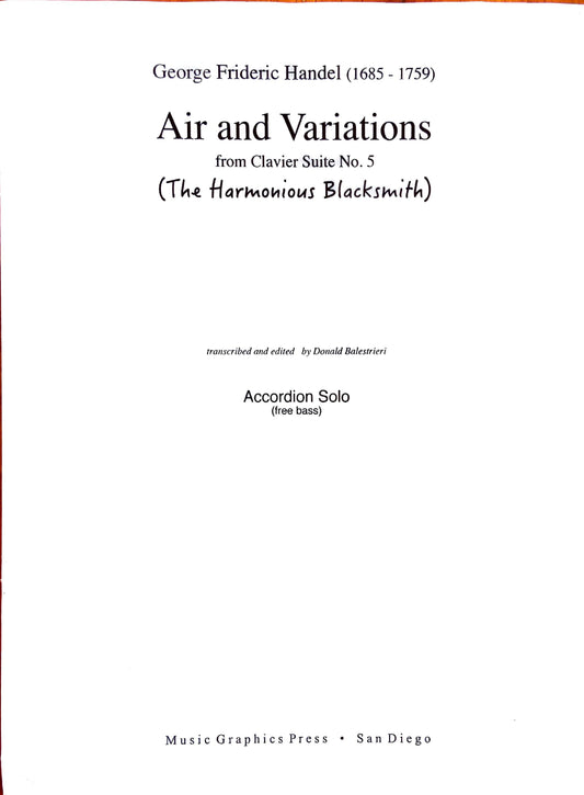 Air and Variations from Clavier Suite No. 5 (The Harmonious Blacksmith)