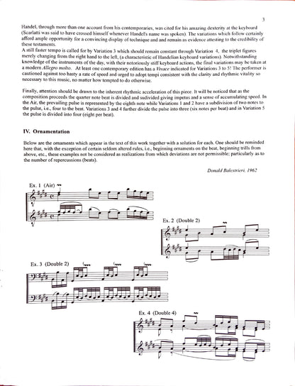 Air and Variations from Clavier Suite No. 5 (The Harmonious Blacksmith)