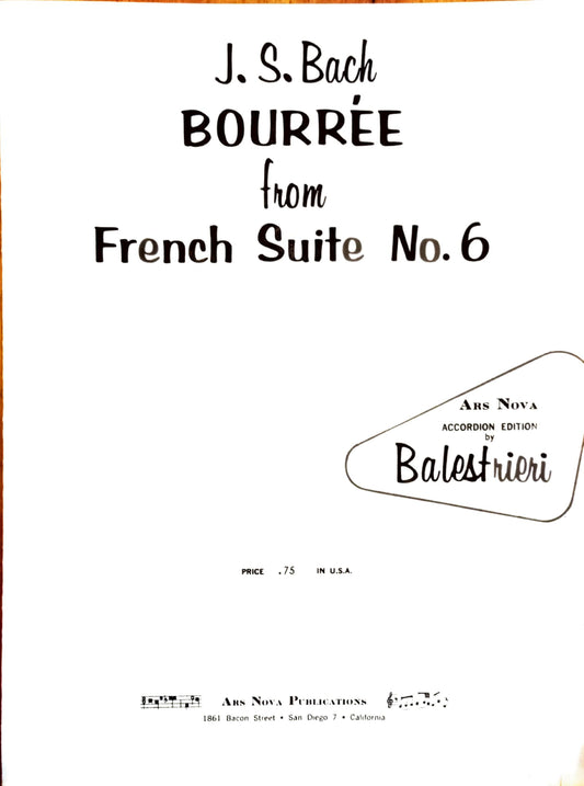 Bourree from French Suite 6