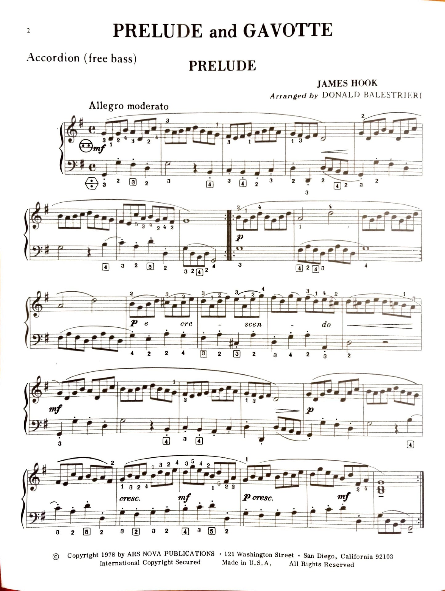 Prelude and Gavotte