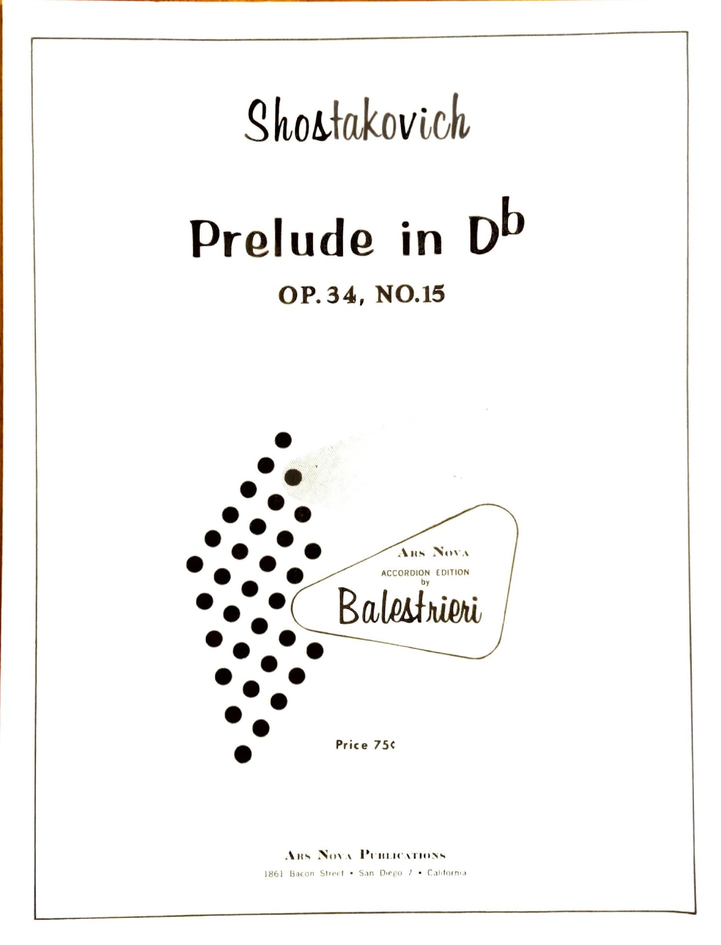 Prelude in D Flat Op. 34, No. 15