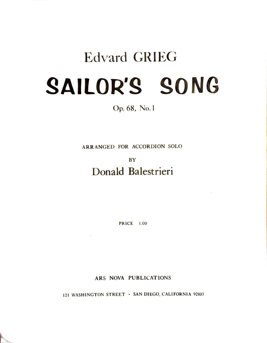 Sailor's Song Op. 68, No.1