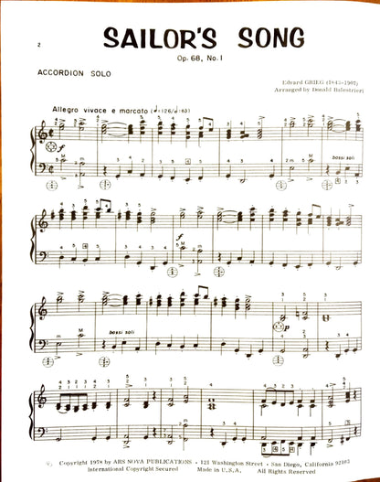 Sailor's Song Op. 68, No.1