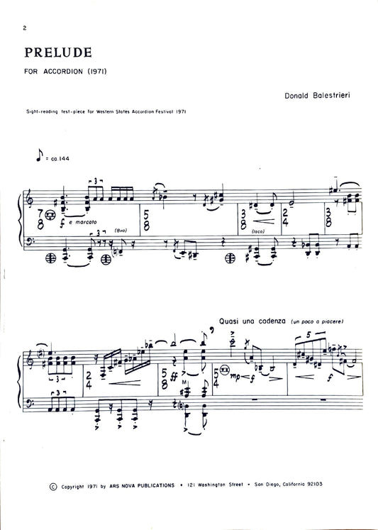 Prelude for Accordion