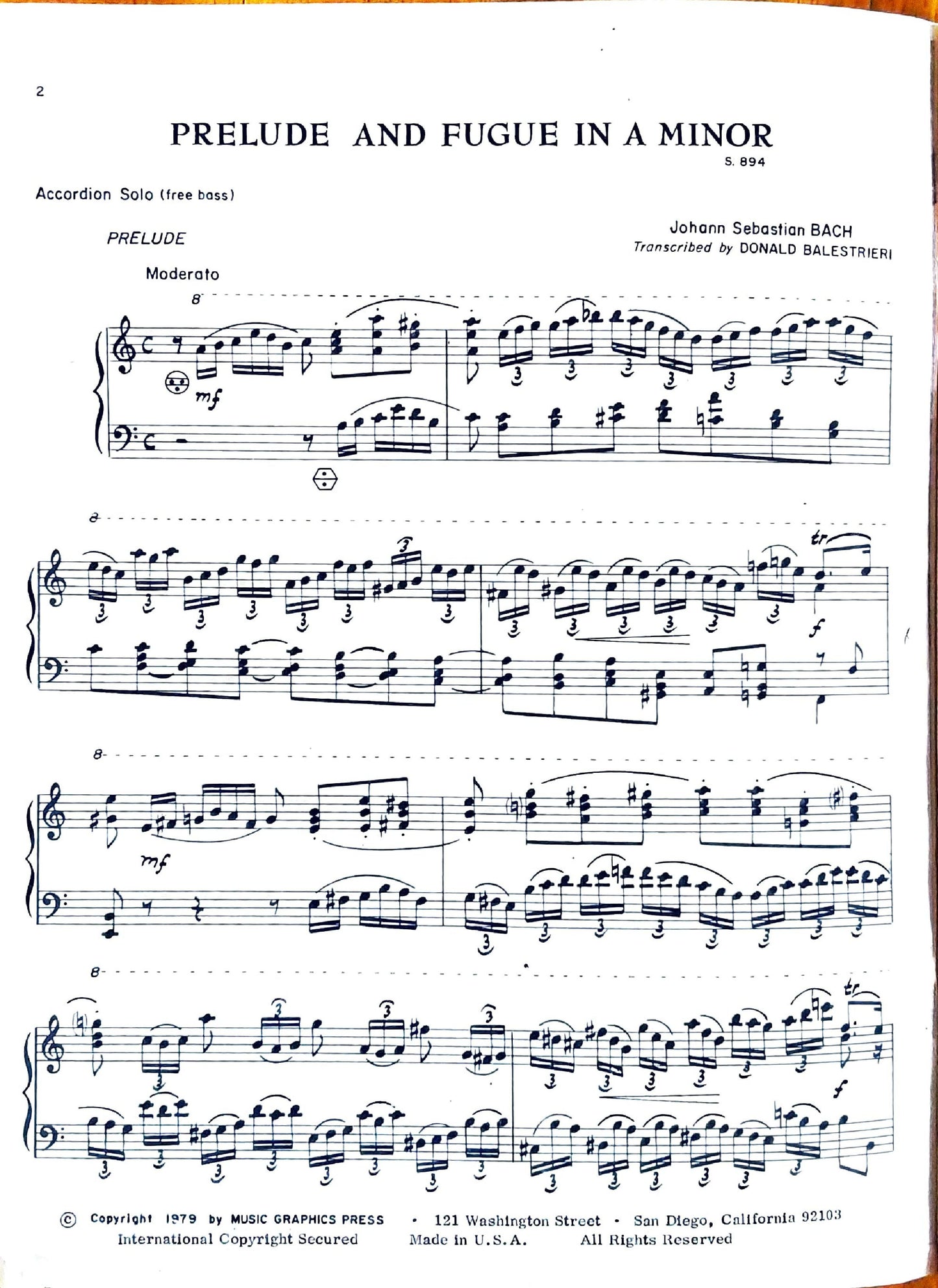 Prelude and Fugue in A Minor (Solo)